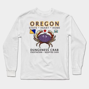 Oregon - Dungeness Crab - State, Heart, Home - state symbols Long Sleeve T-Shirt